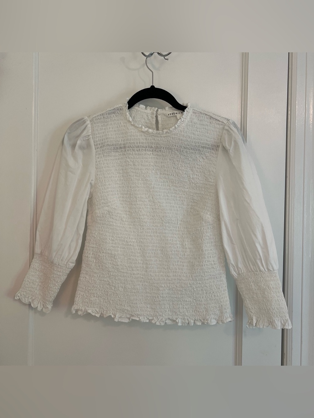 Veronica Beard Kali Smocked Top Size 4